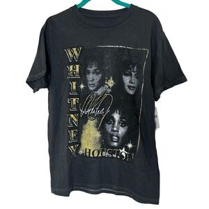 Forever 21 Whitney Houston Gray Short Sleeve T-Shirt Women's Size S/M NWT